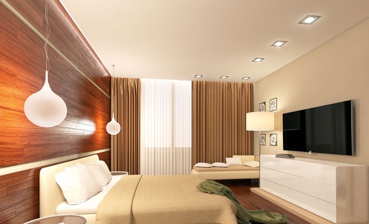 Скандинавский лофт с ярко выраженным стилем. Сочные краски насыщают комнату цветом, а прямые линии и тонкость завершают концепцию спальни.